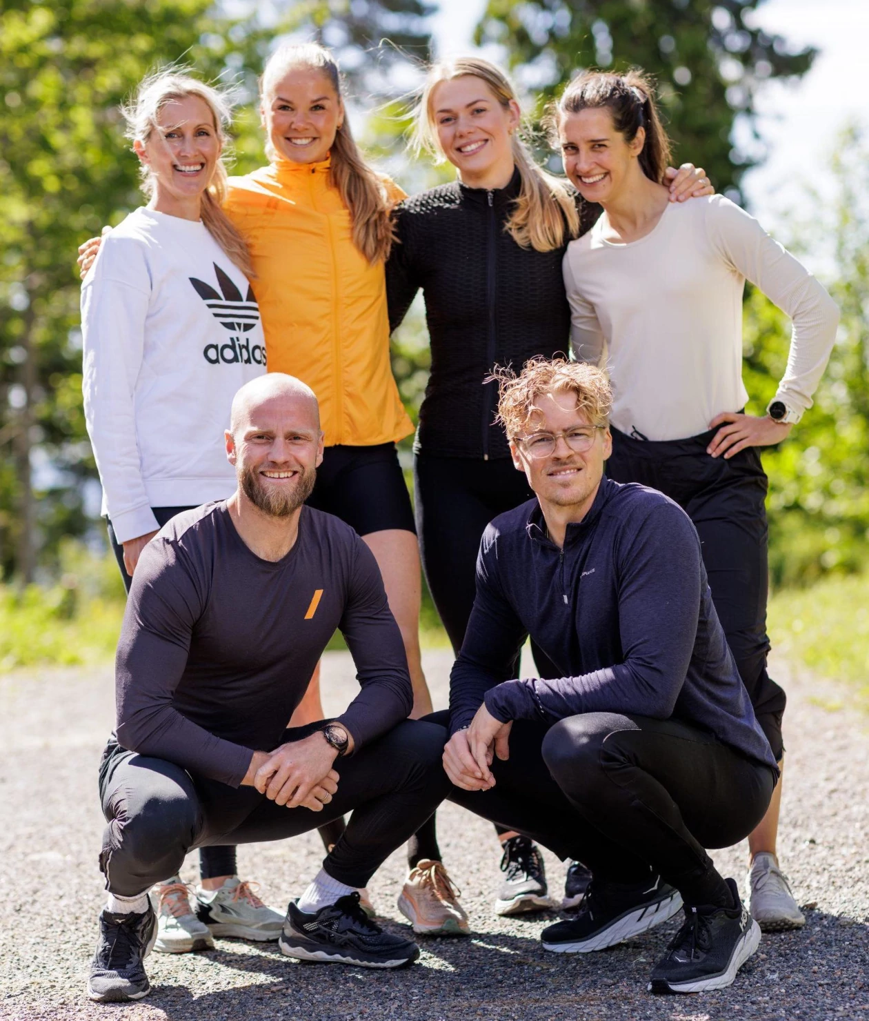Martin Johnsrud Sundby, Anette Skarpaas Ramm, Stig Andre Berge, Kristiane Stormoen, Camilla Bettum og Marieke Heggeland i Holmenkollen